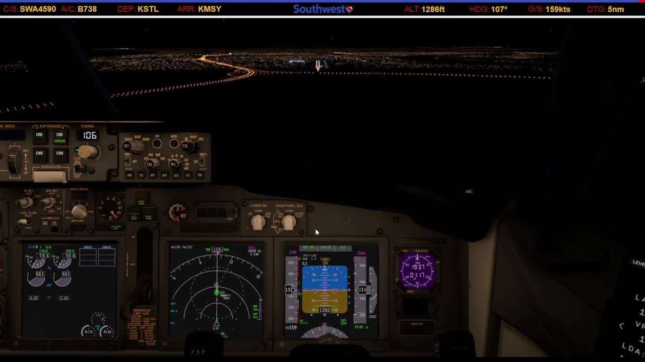 Landing in New Orleans (KMSY)