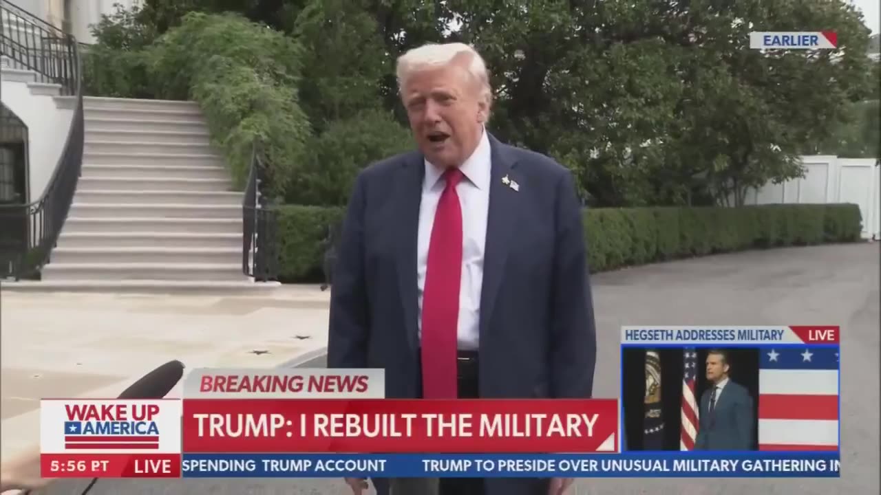 President Trump says hell FIRE top military leaders ON THE SPOT if he doesnt like them today in Quantico.