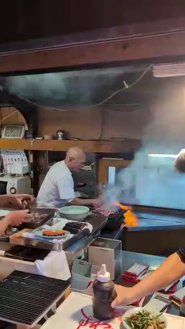 Flamethrower Grilled Tuna Cheeks from Netflix’s Street Food | Izakaya Toyo Osaka Japan 🔥🐟