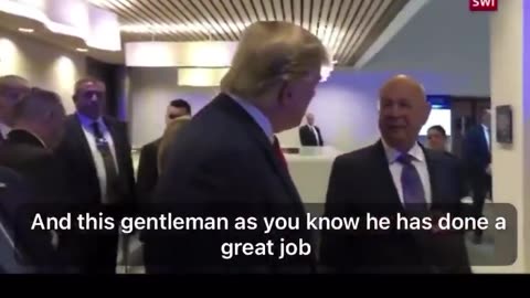 💥🔥💥 Trump says to Klaus Schwab, "You're a gentleman, doing a great job...''