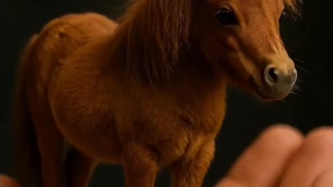 Tiny Pony on a Palm