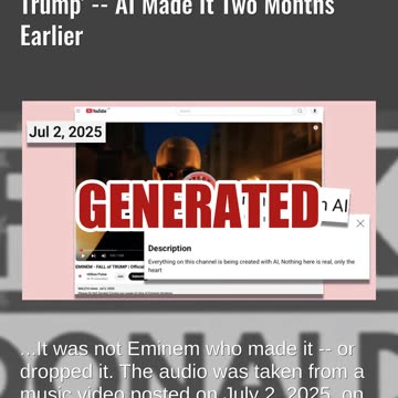 Fact Check: Eminem Did NOT Just Drop A Track Titled 'Fuck Donald Trump' -- AI Made It