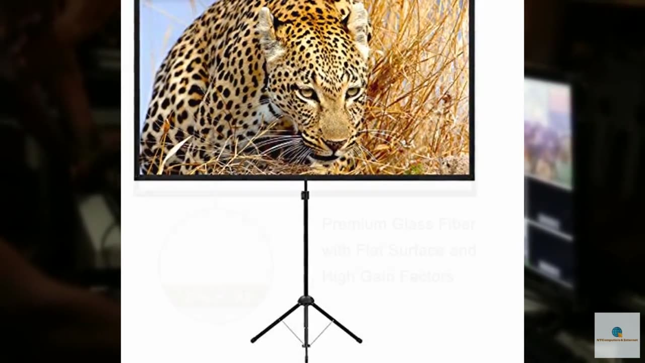 Portable Projector Screen with Stand, Outdoor Movie Screen, 80 Inch 16:9, Light-