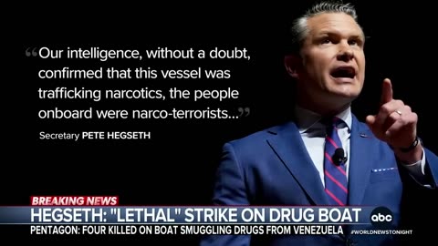 Pentagon releases video showing US strike on alleged drug boat near Venezuela