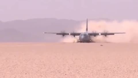 Watch Crazy Landing in Hot Desert Sands C130 Hercules #Aviation #Fly #AeroArduino