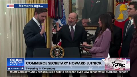 LUTNICK SWORN IN AS COMMERCE SECRETARY