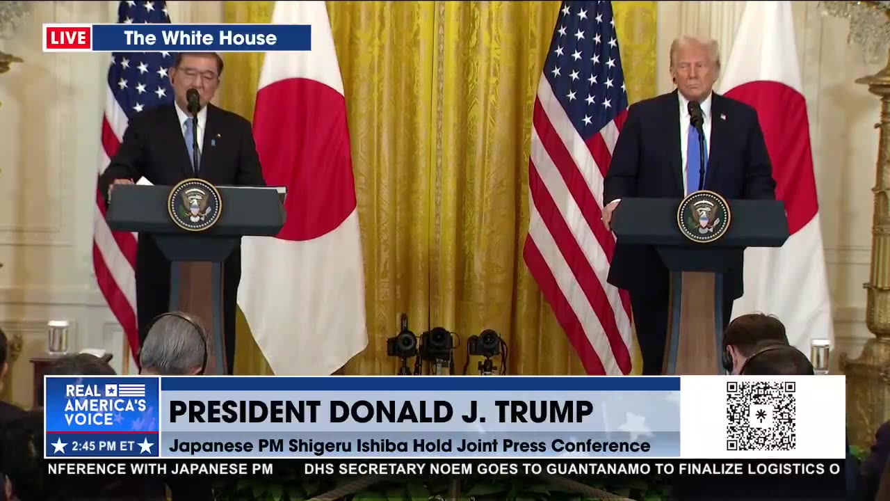 JAPANESE PM ISHIBA SAYS PRES TRUMP IS SINCERE