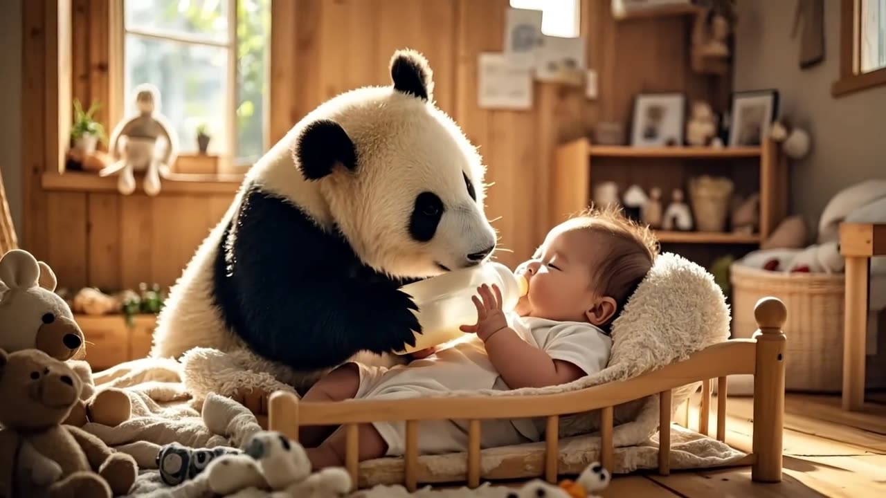 A Great Panda Love with Baby