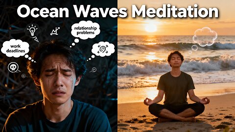 🌊 Ocean Meditation Music | Relaxing Sea Waves for Deep Calm & Inner Peace 🌌