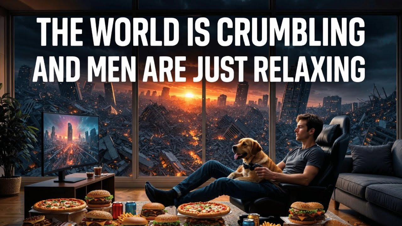 Men Are Just Relaxing As The World Is Collapsing