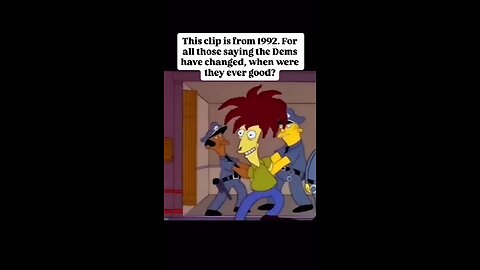 The Simpsons on how democrats are soft on crime in 1992... still true today