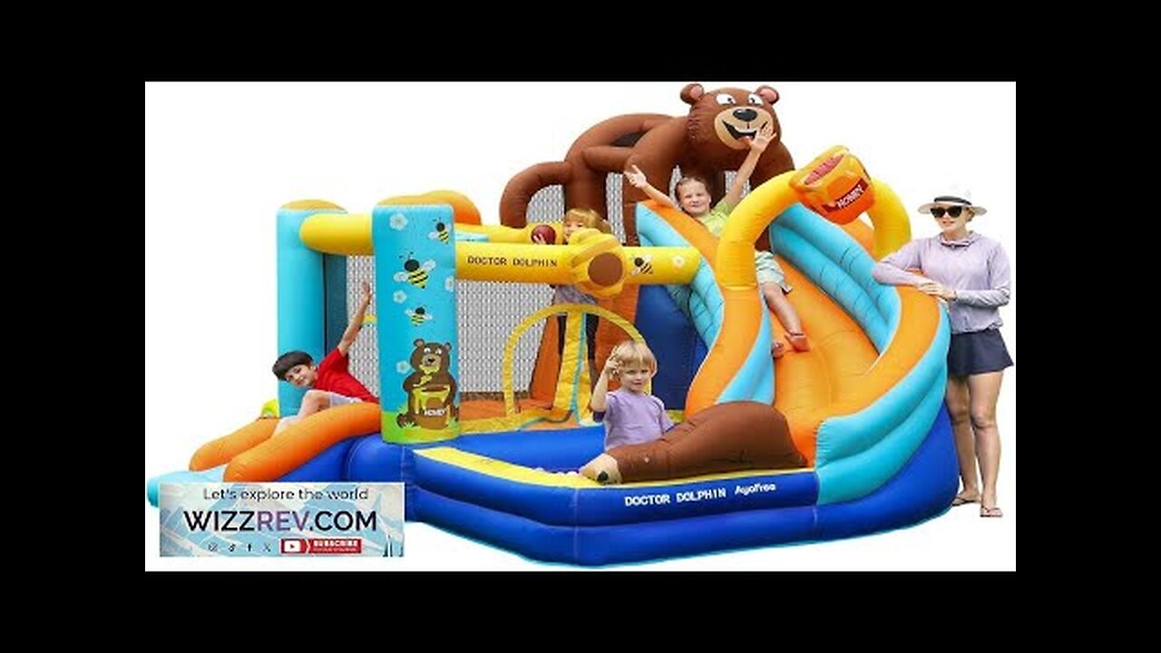 Doctor Dolphin Inflatable Bounce House for Kids Fun Double Slide Jumping Inflatable Review