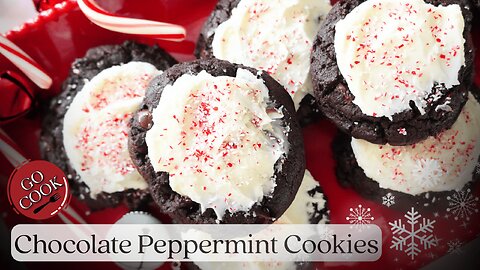 Chocolate Peppermint Cookies Recipe | Festive Holiday Treat with Creamy Frosting