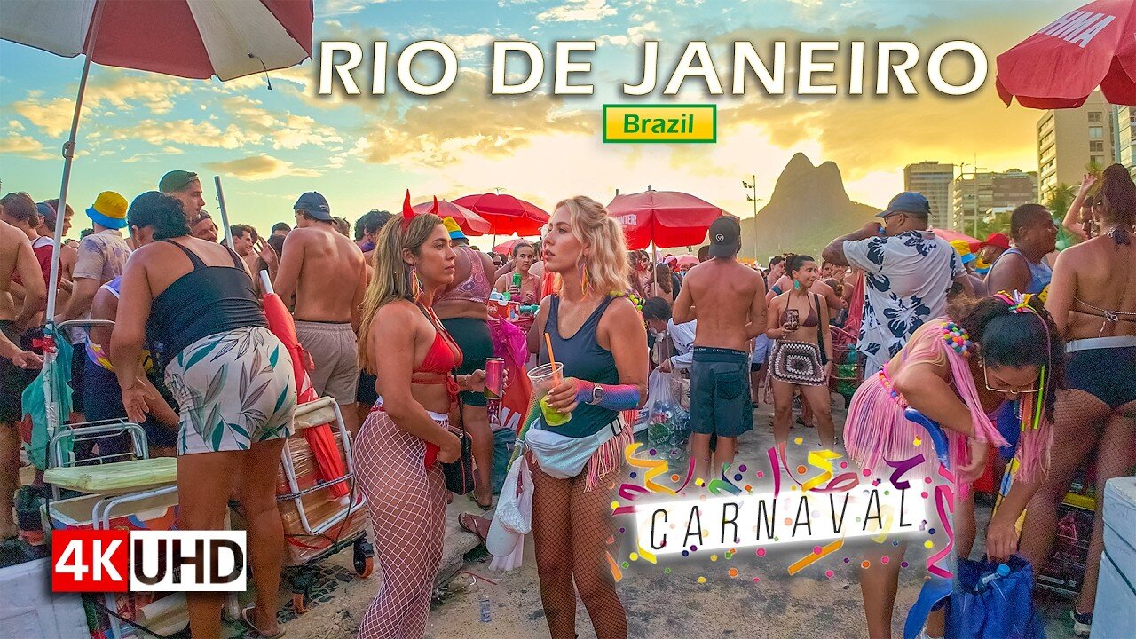 Inside Brazil’s Carnival Energy — Rio de Janeiro 🇧🇷 4K Walk