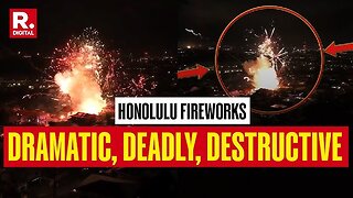 Drone video shows deadly New Year fireworks blast in Honolulu