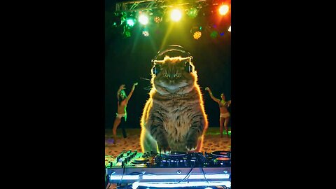 Funny Cat DJing