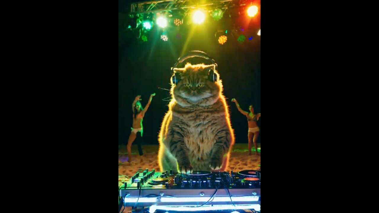 Funny Cat DJing