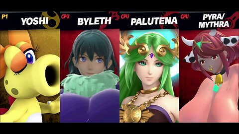 Yellow Birdo vs BBW Byleth & Thick Palutena & Cow Pyra [MAKI SSBU Member Request - LIMITED INPUT]