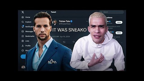 SNEAKO Responds to Tristan Tate Claiming He May be Responsible for Going Back to Jail