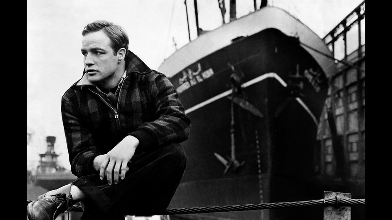 On the Waterfront 1954 stars Marlon Brando, Karl Malden, and Rod Steiger