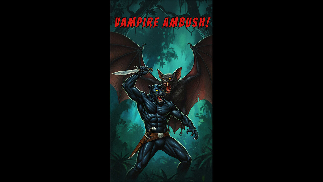 RAW 1950s ACTION: Classic Pulp Hero Ambushed by Winged Devils! (The Black Leopard)