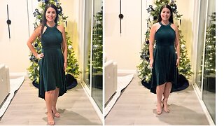 Perfect Holiday Dress Try-On ✨ DressyStar High-Low Holiday Outfit Inspirati