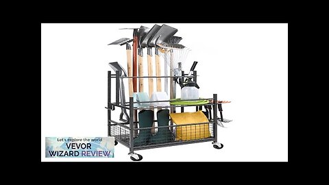 VEVOR Garden Tool Organizer 16 Slots with Hooks Yard Tool Tower Rack Review