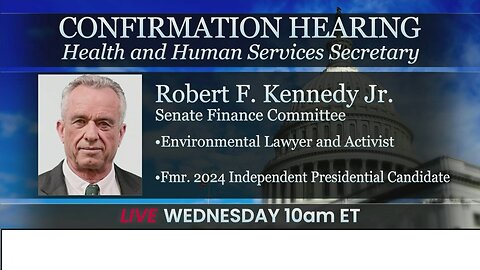 LIVE: RFK Jr.’s confirmation hearing for health secretary