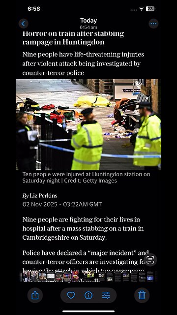 News 02/11/2025 stabbing on train in UK