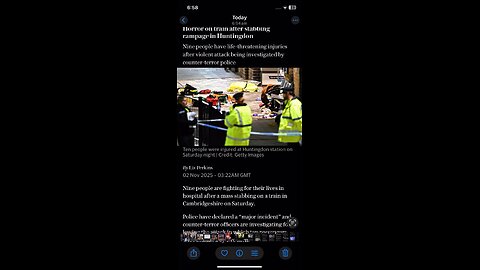News 02/11/2025 stabbing on train in UK