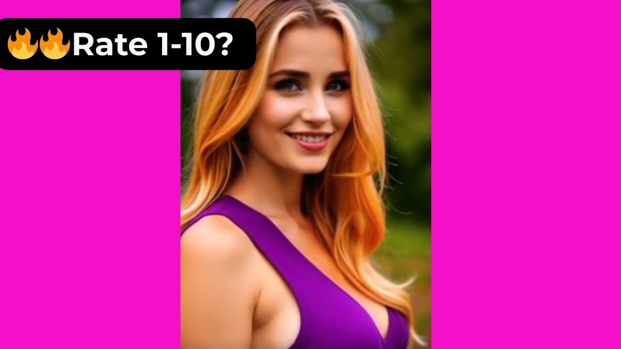 🔥 Rate Her Cleavage in This Purple Top 1-10? 😍 Supermodel 4K