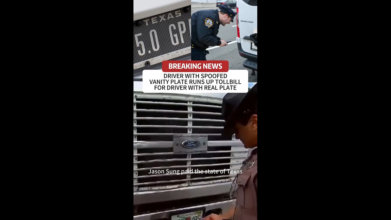 Driver with spoofed vanity plate racks up toll bill for innocent driver #news #usa #japd