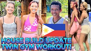 Filipina Sleeping Beauty Returns, GYM DAY & CEMENT UPDATE! OFF GRID ISLAND FAMILY PHILIPPINES LIVING