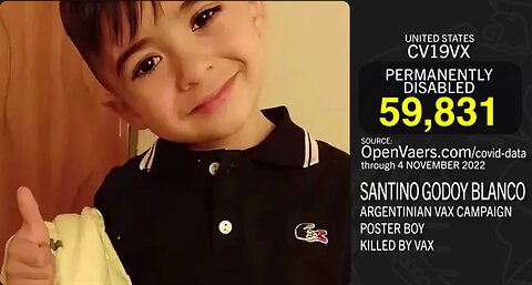 National Argentinian 4-Year old VAX POSTER BOY Santino Godoy Blanco dies from the BIOWEAPON💉!