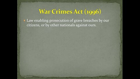 To the Supreme Court - Title 18 U.S. Code 2441 War Crimes...