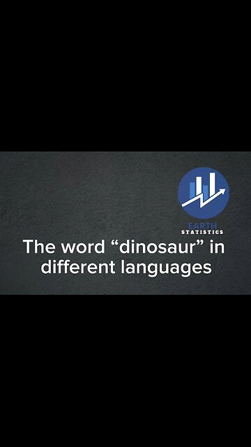 The word “dinosaur” in different languages...
