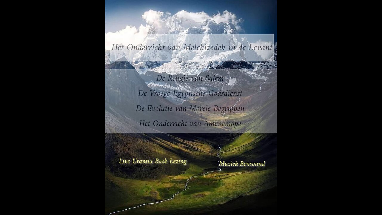 Het Onderricht van Melchizedek in de Levant