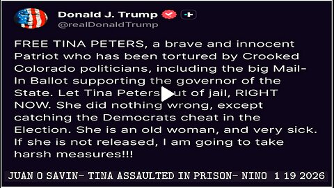 JUAN O SAVIN- TINA ASSAULTED IN PRISON Charged with Felony- NINO