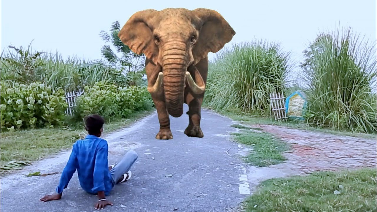 Elephant Attack On Village Boy #elephant #animals