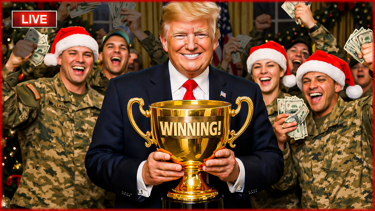 Trump Celebrates BIG WINS! Hands Out Cash to Troops During Primetime Speech