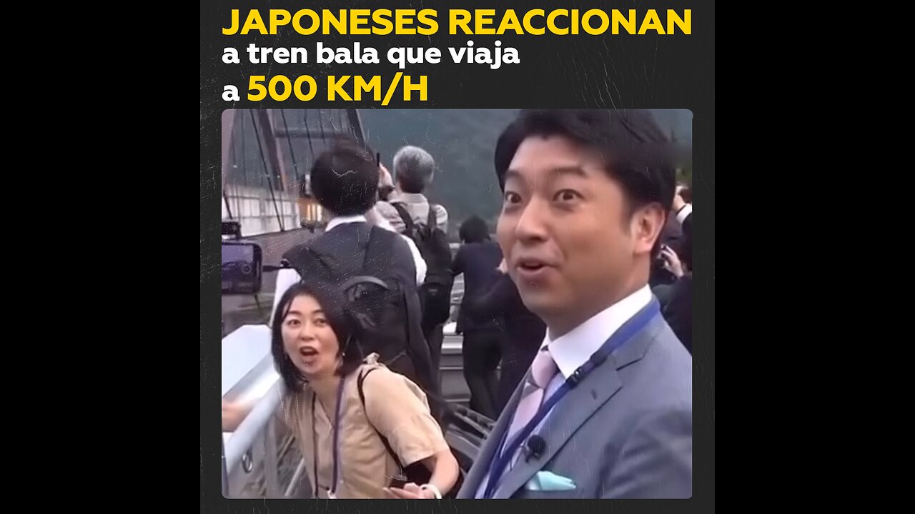 Reacción ante el paso de un tren bala japonés Maglev