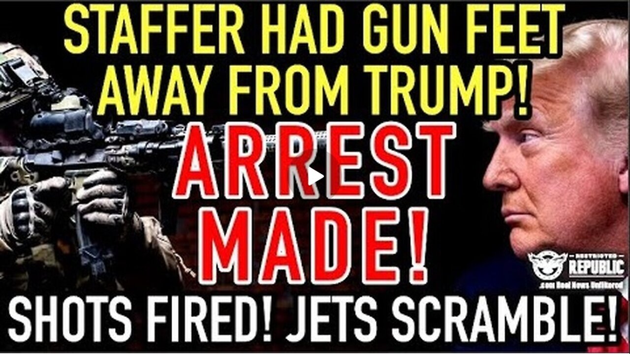 Staffer Reportedly Had GUN Feet Away From Trump! Arrest Made! Shots Fired! Jets Scramble!