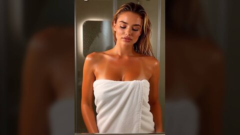 Fresh Out the Shower & Already Too Hot – Blonde’s Towel Barely Hanging On