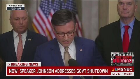 Speaker Johnson Cut Off on MSNBC For Fact Check on Shutdown Cause