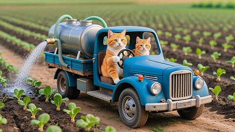Mama Cat Trims Fur on the Farm and Makes Tiger Hat For Kittens At Home🐾🎩🐯