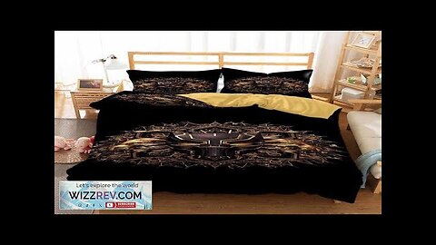 Black Panther Ancient Gold Lining Symbol Black Bedding Set Review