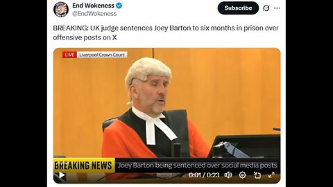 UK Sentenances Famous Soccer Player for Posts in X!? 12-9-2025