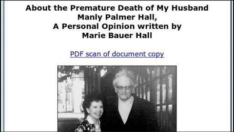 Freemasonry Murdered Their Manly P. Hall (Like They Murdered JFK)