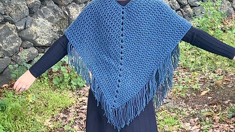 BASIC WINTER PONCHO TUTORIAL | Tutorial poncho básico de invierno