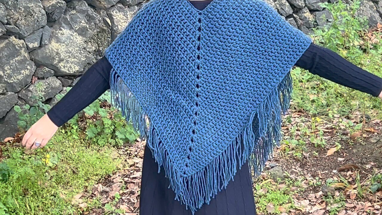 BASIC WINTER PONCHO TUTORIAL | Tutorial poncho básico de invierno